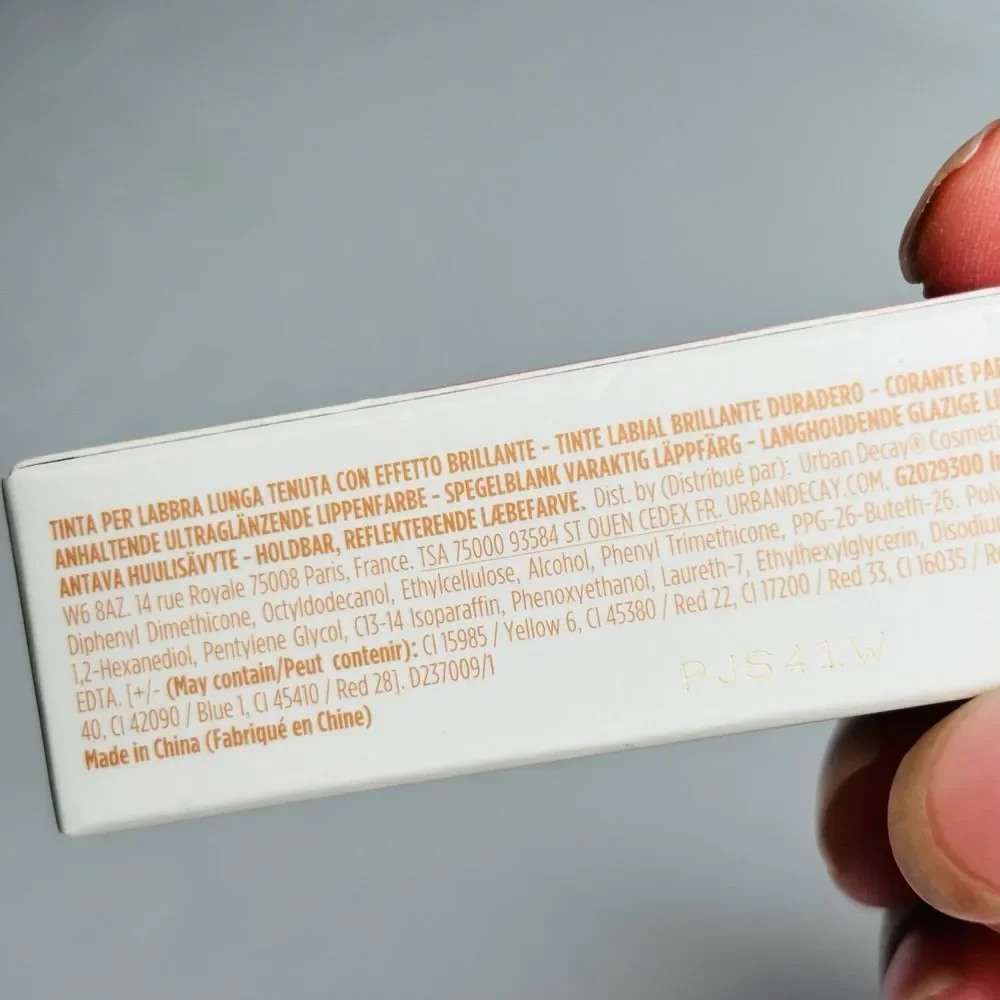 BNIB Urban Decay Vice Lip Chemistry Lasting Glassy Tint‎ Pink Slip Stay Naked